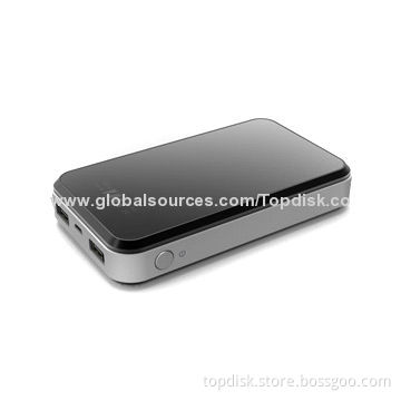 Lithium-ion Dual-USB Port Power Bank with 10,000mAh Capacity for mobile devices
